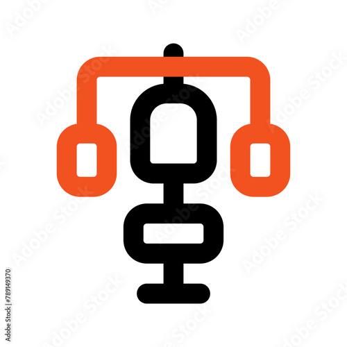 weightlifting outline color icon