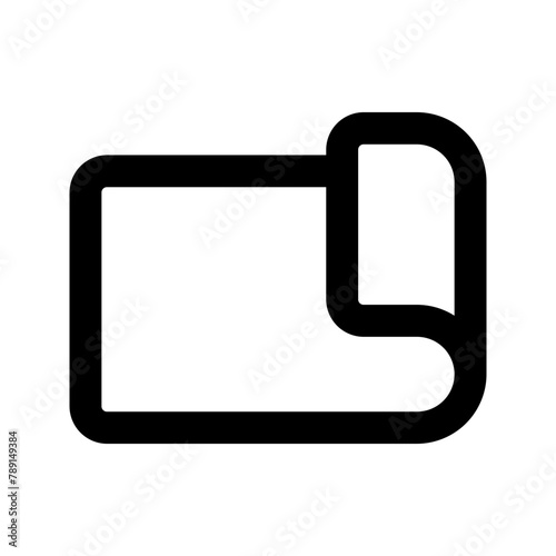 yoga mat outline color icon