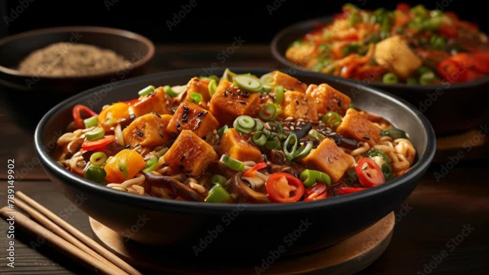 A bowl of food with meat and vegetables in it A bowl of food with meat and vegetables in it