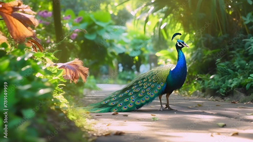 Unfurling Brilliance A Peacock Tail Feathers Dazzle in the Jungle Unfurling Brilliance A Peacock Tail Feathers Dazzle in the Jungle