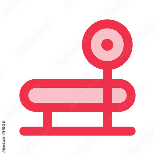 bench press outline fill icon