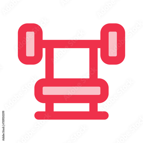 bench press outline fill icon