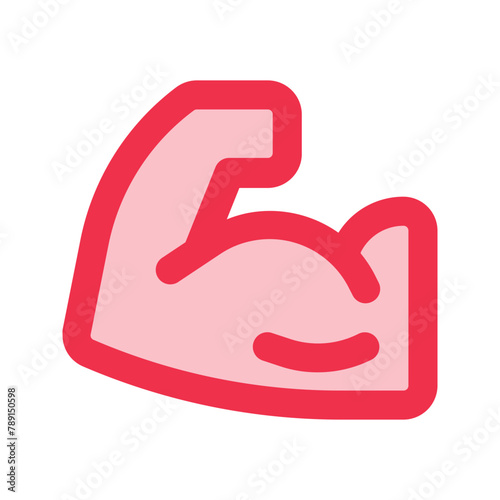 muscle outline fill icon