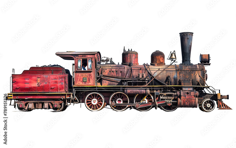 Fototapeta premium Chinese train on transparent background, png 