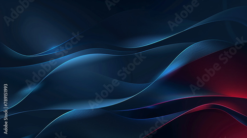 abstract dark blue and red wave digital background.