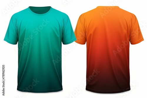 Teal Orange Black Gradient Artworks: Gradient Mesh T-shirt Graphic Storm.