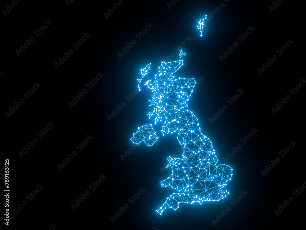 custom made wallpaper toronto digitalA sketching style of the map United Kingdom. An abstract image for a geographical design template. Image isolated on black background.