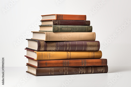 Books on white background. Topics related to books. Sale of books. Library. Book news. Book fair. Image of books for graphic designers. Isolated books. Live stores.