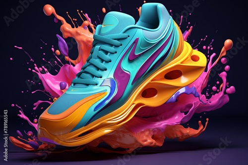 Vibrant Color Flow Graphics: The Ultimate Sneaker Customization Experience
