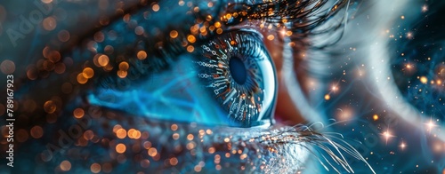 Close Up of Persons Blue Eye