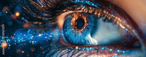 Close Up of Persons Blue Eye