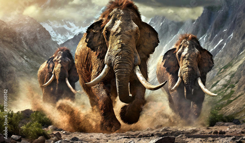 Prehistoric mammoths © Sunisadonphimai