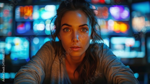 Woman in White Jacket Looking at Camera