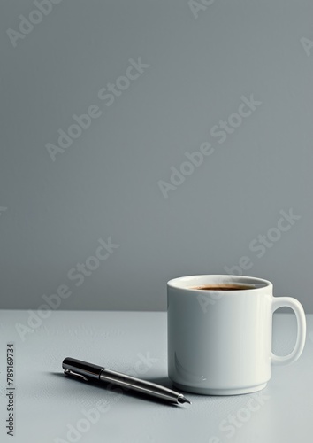 White Coffee Cup on Table