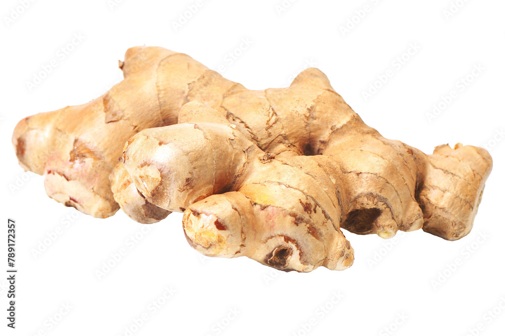 Ginger root isolated on white background