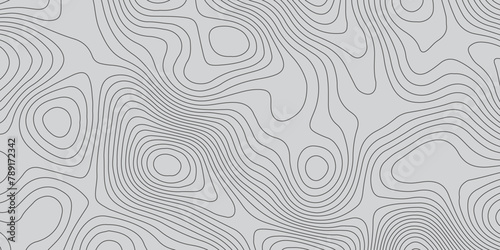 Abstract gray topography contour map background design .geometric black wave curve lines texture .abstract topographic map with  wave line pattern .