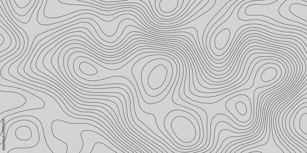 Abstract gray topography contour map background design .geometric black wave curve lines texture .abstract topographic map with  wave line pattern .