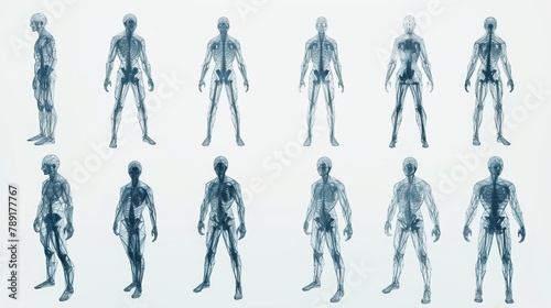 A collection of human body illustration for medical theme promotion