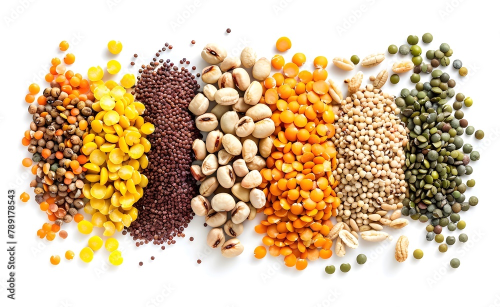 Mix of Legumes and Cereals: Beans, Peas, Lentils, Barley