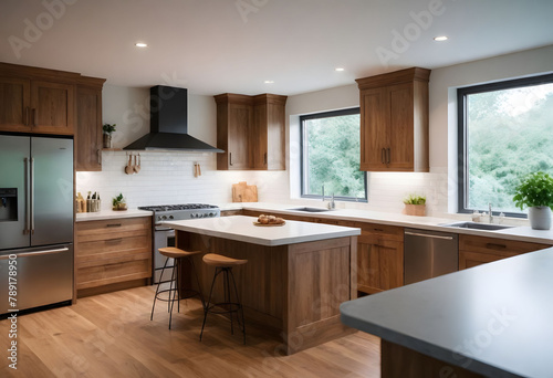 Elegant kitchen design with modern  elegant furniture 