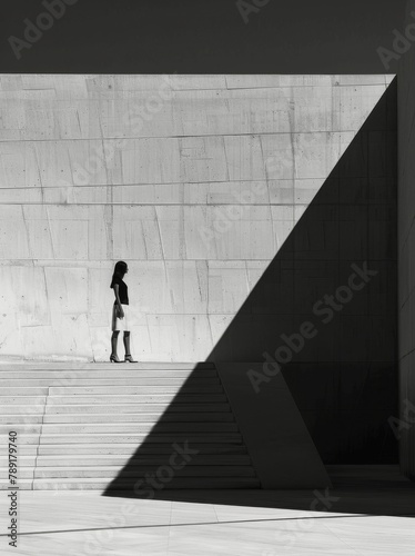 Woman Standing in Front of White Wall
