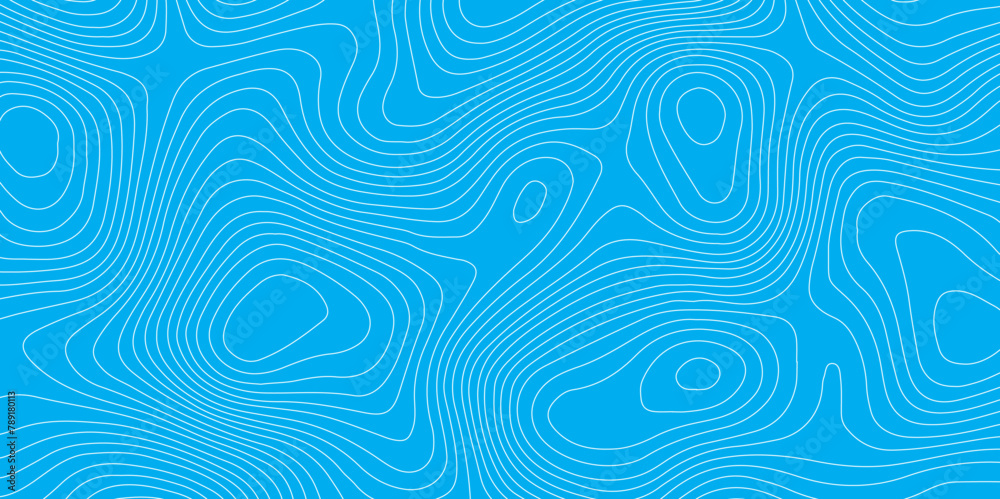 Abstract blue topography contour map background design .geometric white wave curve lines texture .abstract topographic map with wave line pattern . Abstract blue topography contour map background design .geometric white wave curve lines texture .abstract topographic map with wave line pattern .