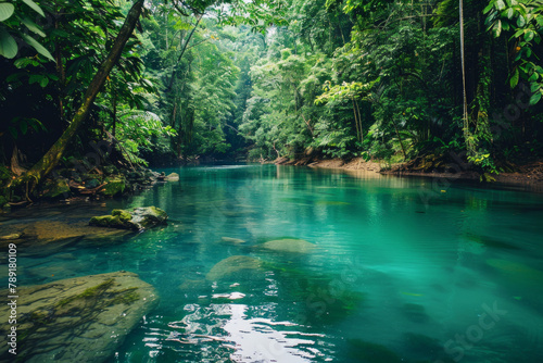A river in a tropical jungle
