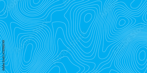 Abstract blue topography contour map background design .geometric white  wave curve lines texture .abstract topographic map with  wave line pattern .