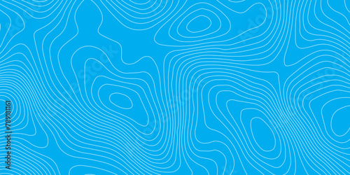 Abstract blue topography contour map background design .geometric white  wave curve lines texture .abstract topographic map with  wave line pattern .