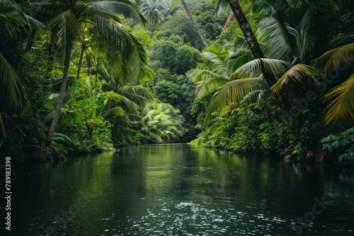 A river in a tropical jungle