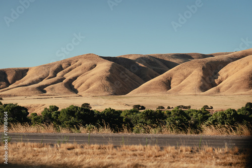 Soft hills in the countryside of California, USA
