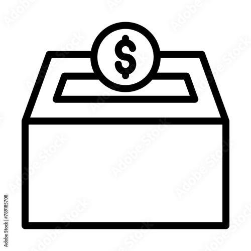 Charity Gala Vector Line Icon Design