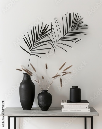 Table With Vase and Plant