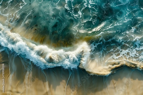 Reseeding ocean. Sand sea wave . photo