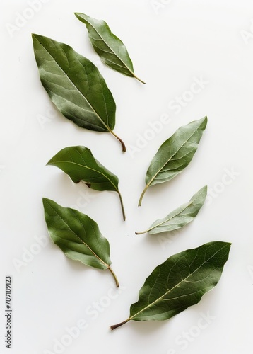 White Table Covered With Green Leaves