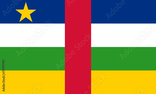 National Central African Republic flag. Vector illustration. EPS10