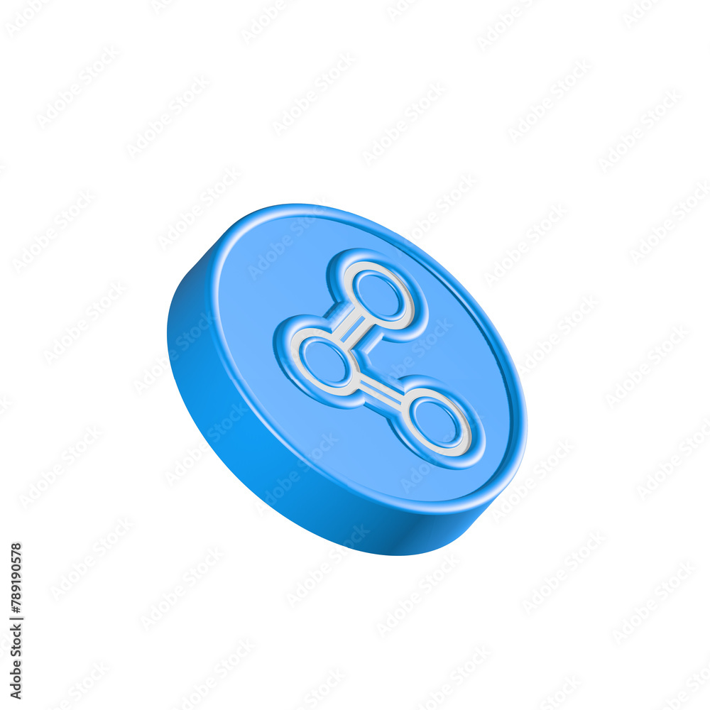 Fototapeta premium share menu send icon 3d symbol 