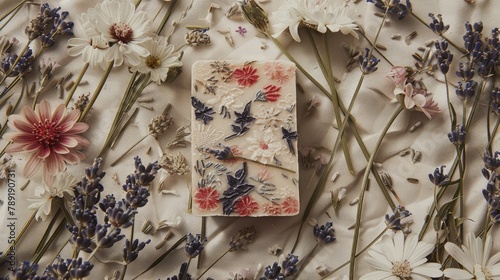 Elevate your gifting game with this exquisite handmade soap encased in beautifully pressed floral paper adorned with fragrant lavender Perfect for both corporate and personal gifting this t © 2rogan
