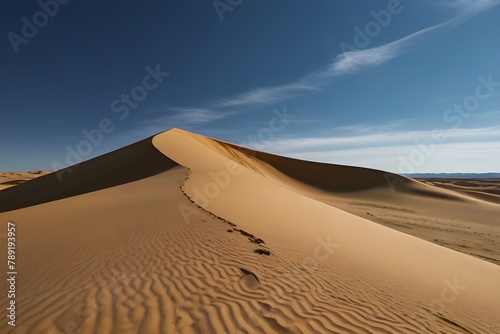 A massive sand dune wave in the desert Generative AI
