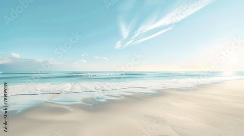 Sandy beach clear background in minimalist style