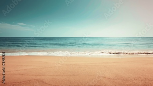 Sandy beach clear background in minimalist style