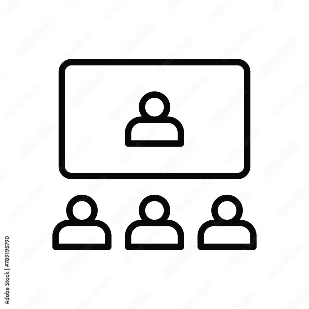 Online Conference vector icon Online Conference vector icon