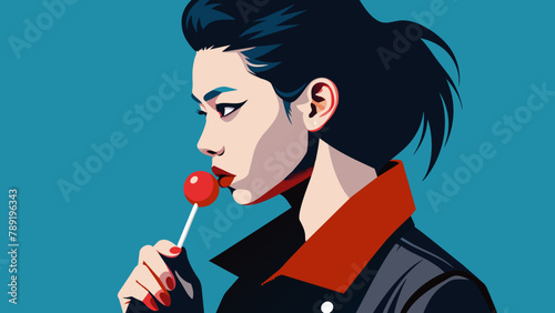 girl with a  lollipop