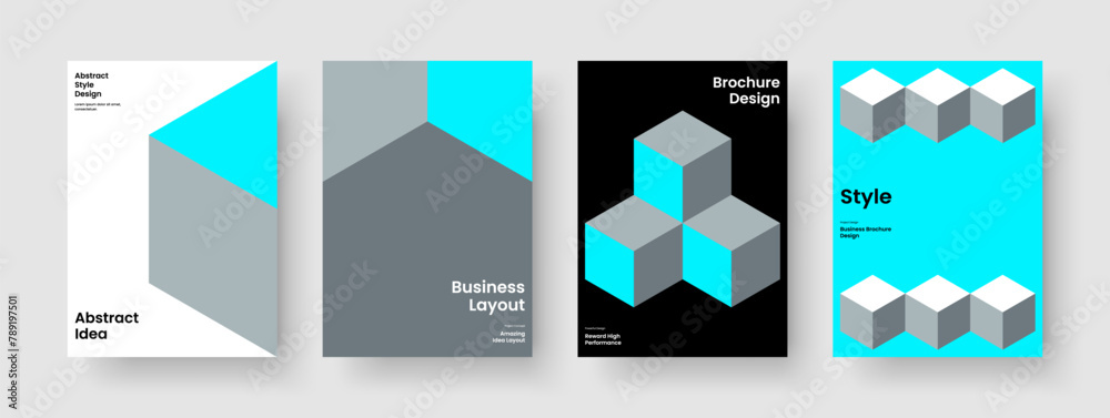 Geometric Report Design. Isolated Poster Template. Creative Book Cover Layout. Background. Banner. Flyer. Business Presentation. Brochure. Brand Identity. Leaflet. Notebook. Catalog. Portfolio
