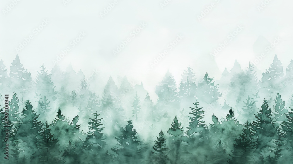 Obraz premium Shaded Spruce watercolor background