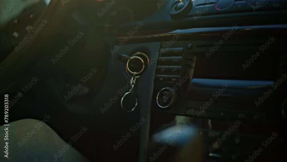 Person shifting gears while driving a car in daylight Person shifting gears while driving a car in daylight