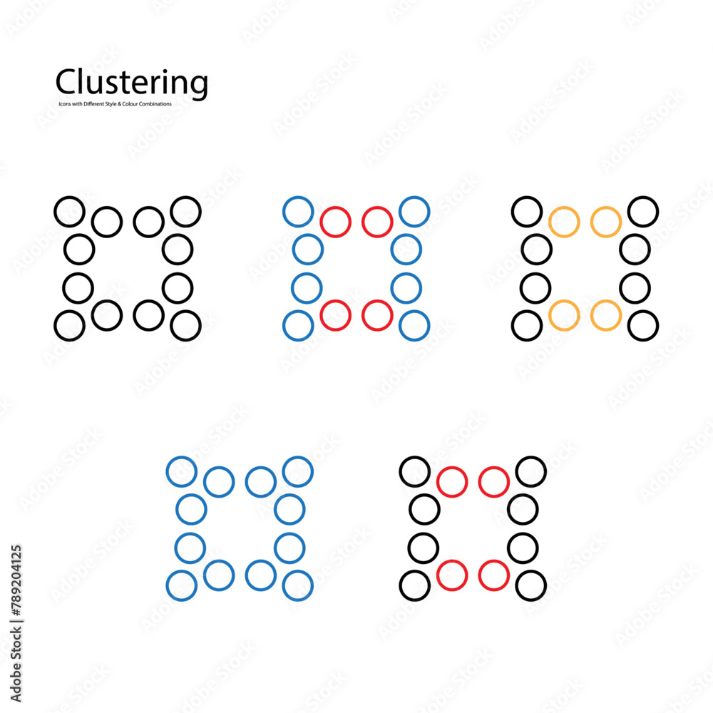 Clustering Analysis Vector Icon Design
