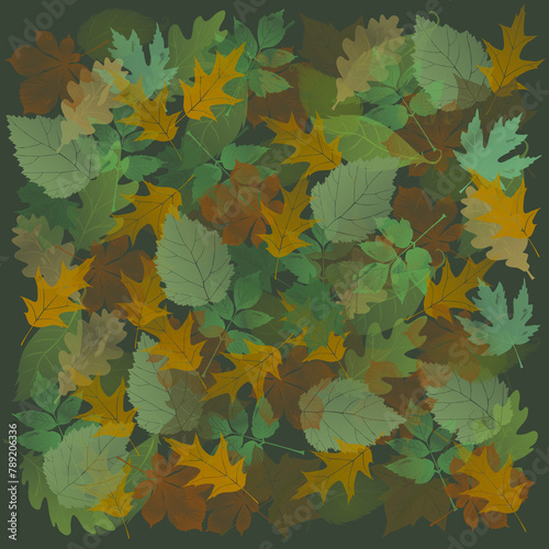 Computer illustration. Natural background. Leaves.
