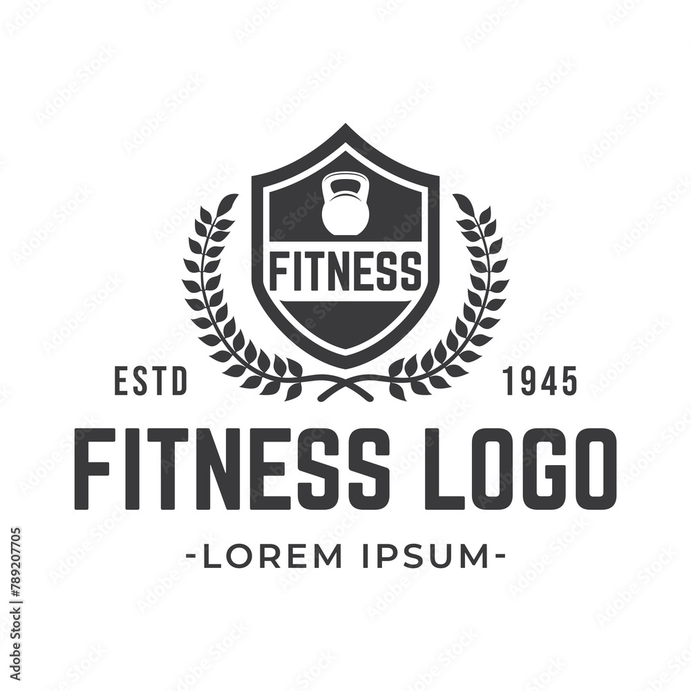 The kettlebell logo is suitable for fitness business symbols. The kettlebell logo is suitable for fitness business symbols.