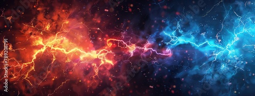 Electric Burst, Abstract Zap Explosion Background photo